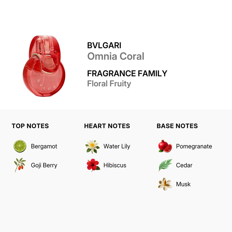 Bvlgari Ladies Omnia Coral EDT Spray 3.4 oz Fragrances