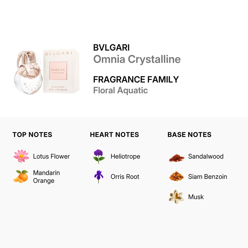 Bvlgari Ladies Omnia Crystalline EDT Spray 1.7 oz Fragrances