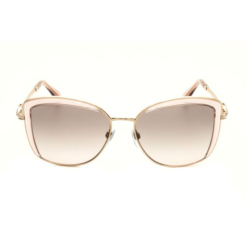 Bvlgari Ladies Rose Gold Tone Geometric Sunglasses 0BV6128B 