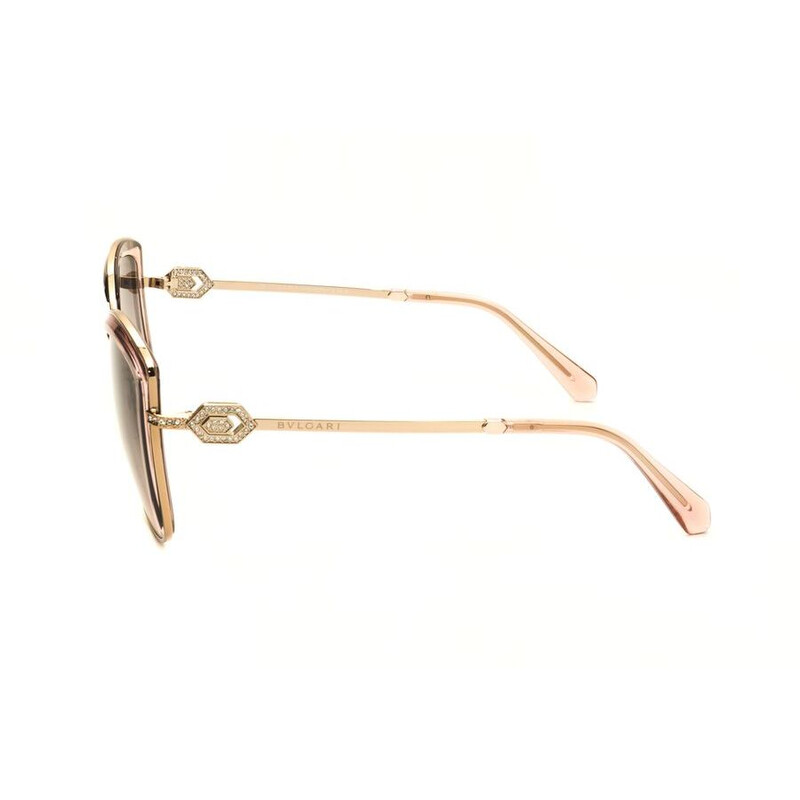 Bvlgari Ladies Rose Gold Tone Cat Eye Sunglasses Bvlgari Ladies Rose Gold Tone Geometric Sunglasses 0BV6128B  main image 4