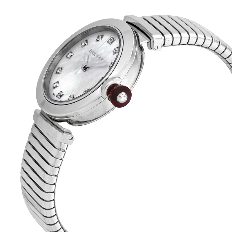 Bvlgari Lucea Automatic Diamond Mother of Pearl Dial Ladies Watch