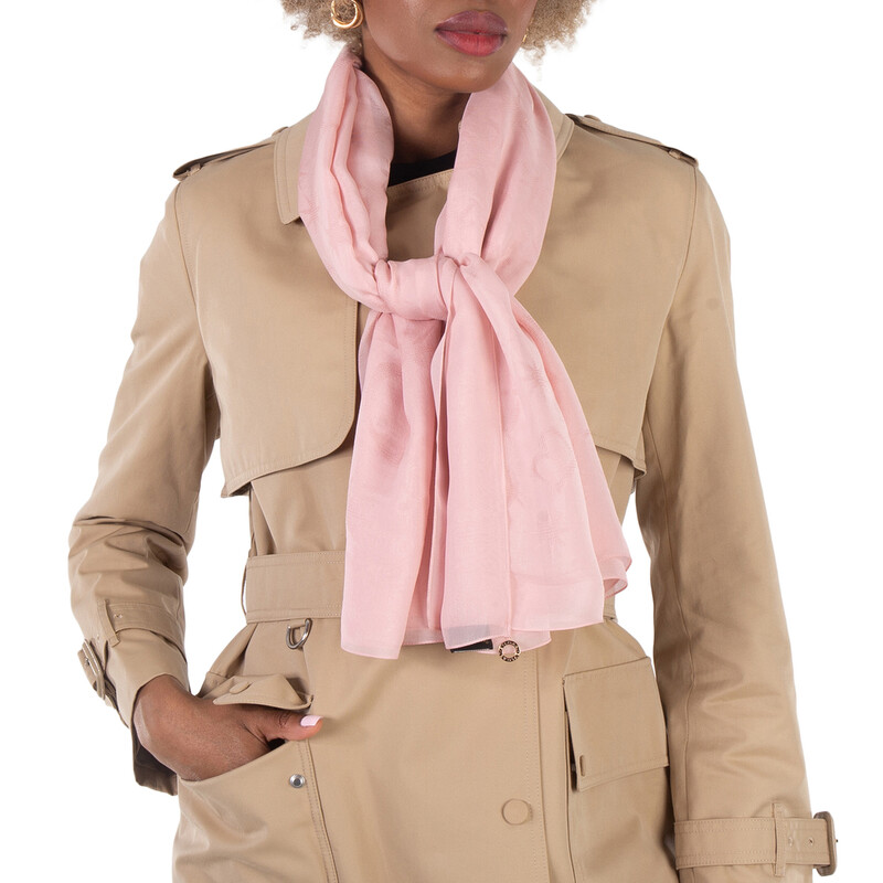 Bvlgari Pink Logomania Silk Maxi Stole 245356 8052749256615 - Jomashop Bvlgari Pink Logomania Silk Maxi Stole 245356 8052749256615 - Jomashop