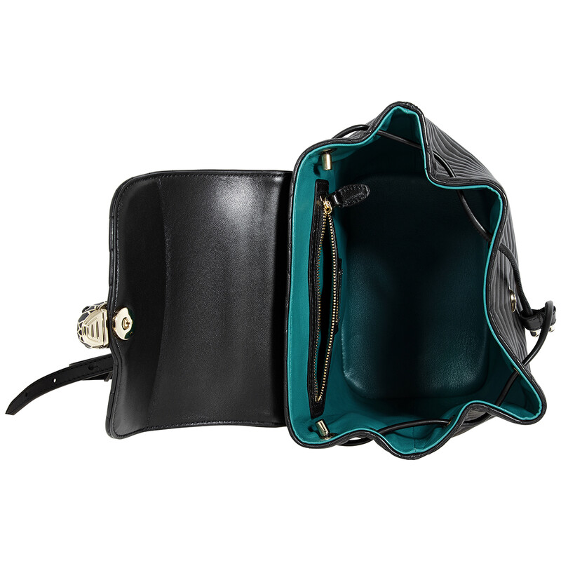 Bvlgari Serpenti Forever Black Quilted Nappa Leather Backpack