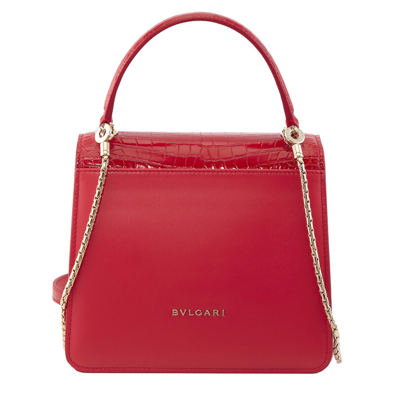 Bvlgari Serpenti Forever Crossbody Bag- Red 288491 - Handbags