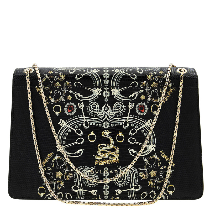 Bvlgari Serpenti Forever Pop-Heart Lizard-Leather Shoulder Bag