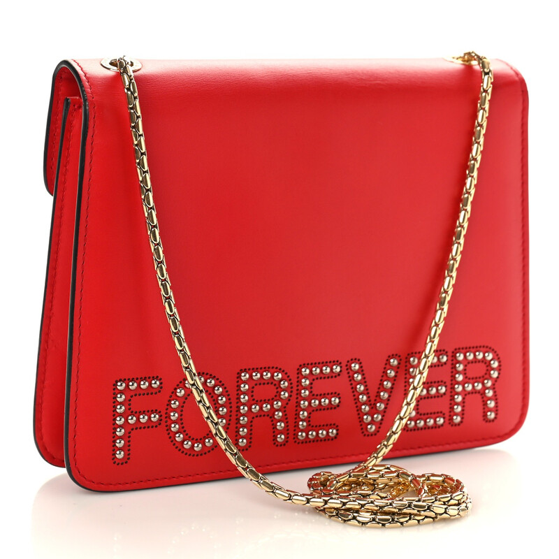 Bvlgari Serpenti Forever Studded Flap Shoulder Bag 286084