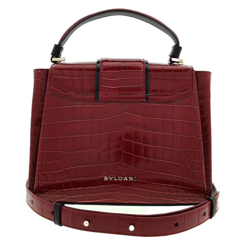 Bvlgari Serpenti Viper Top Handle Handbag In Alligator Leather