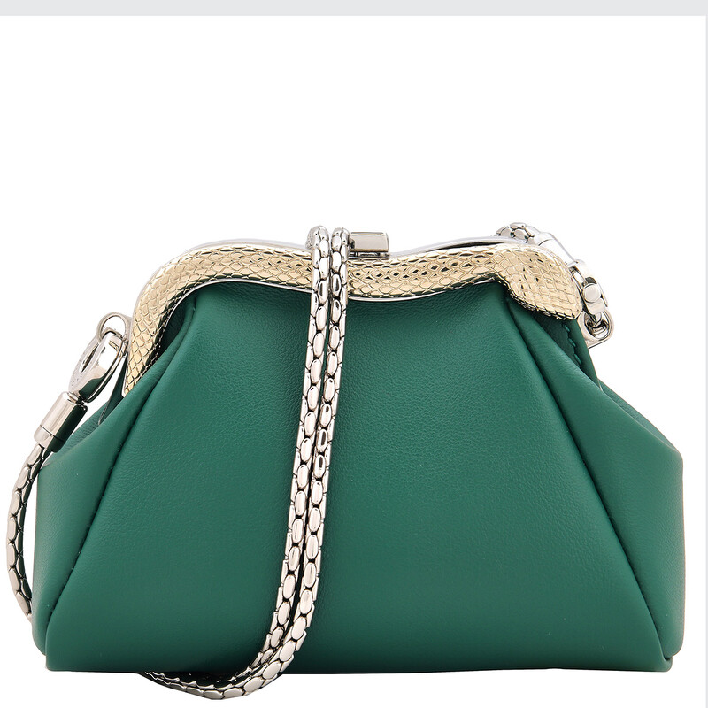 Bvlgari Serpentine Calf Leather Micro Pouch - Green 292594