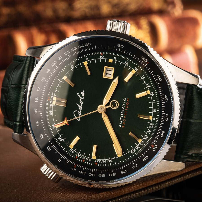 Cadola Aviateur Automatic Green Dial Men's Watch CD-1008-04