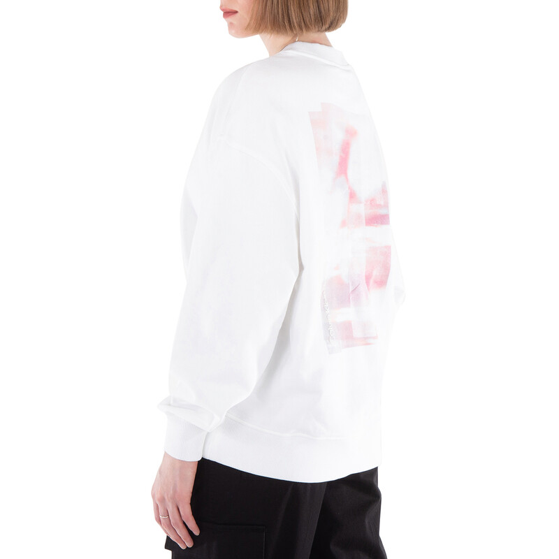 Calvin Klein Diffused Logo Crewneck Sweatshirt, Size Medium ...