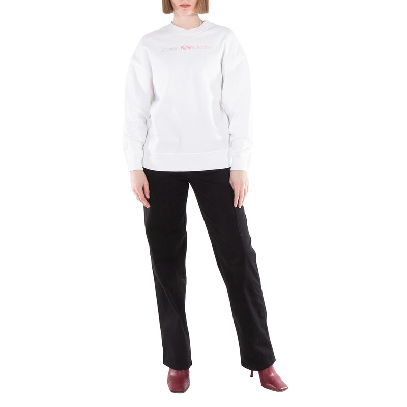 Calvin Klein Diffused Logo Crewneck Sweatshirt, Size Medium ...