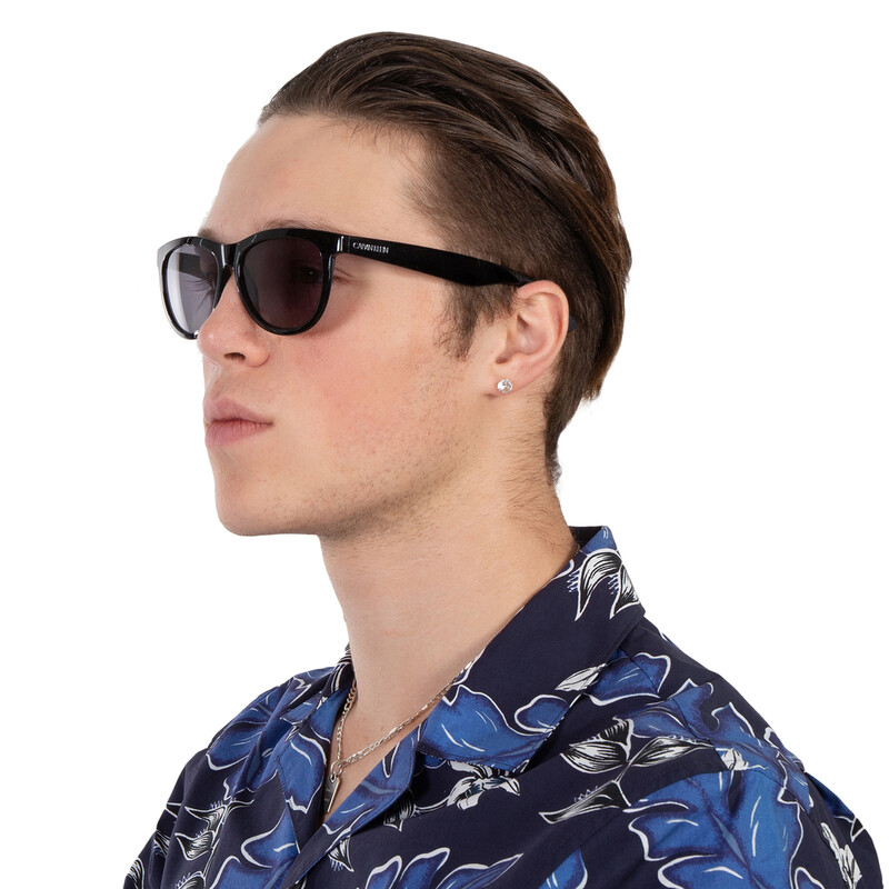 ck Calvin Klein Grey Oval Men's Sunglasses CK19567S 001 56