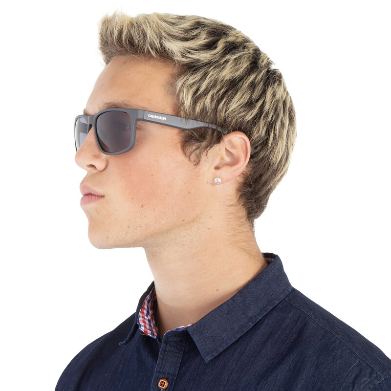 Calvin Klein Grey Rectangular Men's Sunglasses CK19539S 020 59