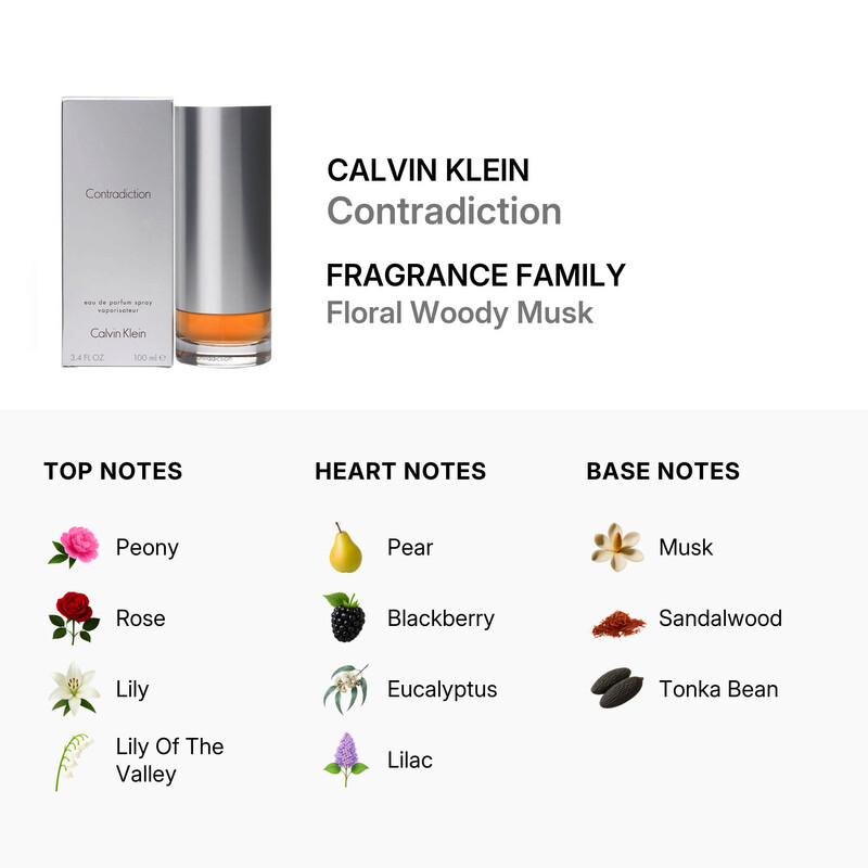 Calvin Klein Ladies Contradiction EDP Spray 3.4 oZ (100 ML
