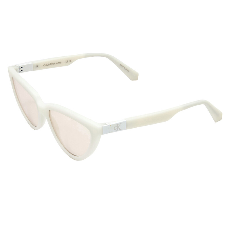 Brand New Calvin Klein Unisex White Oval Sunglasses W/ 100%UV Protection Lenses! Calvin Klein CK18501S White Prescription Sunglasses - 50  main image 2