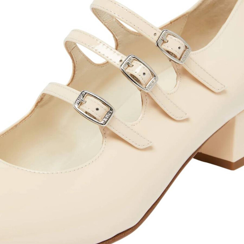 【CAREL】Kina ヌードエナメルレザー メリージェーンパンプス Carel Kina Patent Leather Mary Jane Pumps, Brand Size 36 ( US Size