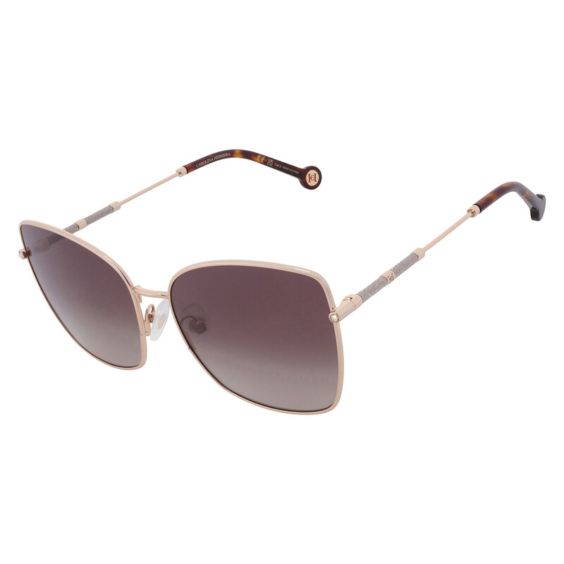 Carolina Herrera Brown Gradient Butterfly Ladies Sunglasses  display picture 3