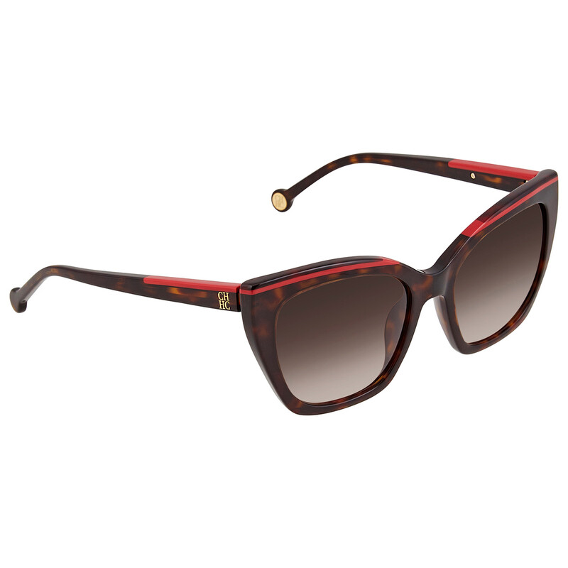 Carolina Herrera Brown Gradient Butterfly Ladies Sunglasses  display picture 1