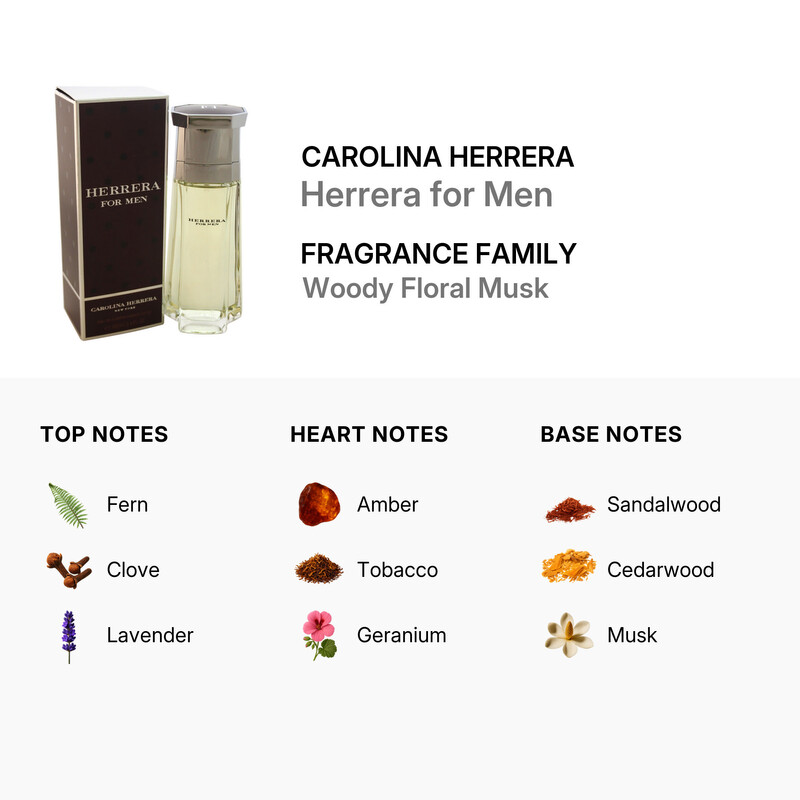 Herrera by Carolina Herrera 3.4 oz Eau de Toilette Spray for Men Herrera by Carolina Herrera 3.4 oz Eau de Toilette Spray for Men