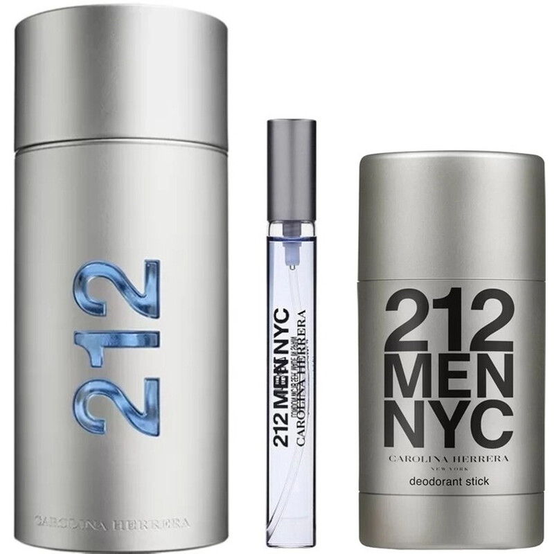 Carolina Herrera Men's 212 Men Nyc 3pcs EDT Gift Set Fragrances