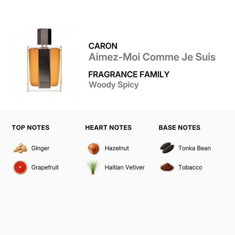 Caron エメモワコムジュスイ 100ml Caron Aimez Moi Comme Je Suis 4.2 oz Eau De Toilette Spray For Men