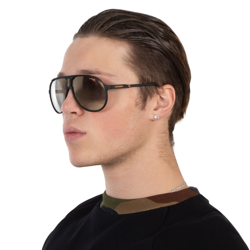 Carrera Grey Gold Mirror Pilot Unisex Sunglasses CHAMPION65  display picture 3