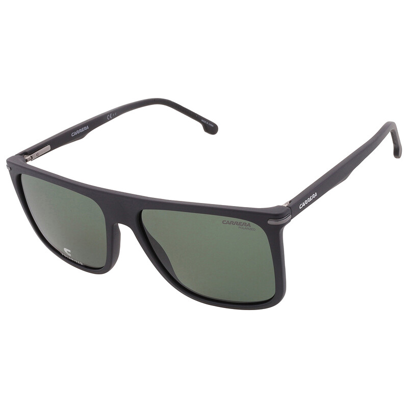 NWT Carrera CARRERA 278/S-0003 UC Black Rectangle 58mm Sunglasses Carrera Polarized Green Browline Men main image 3