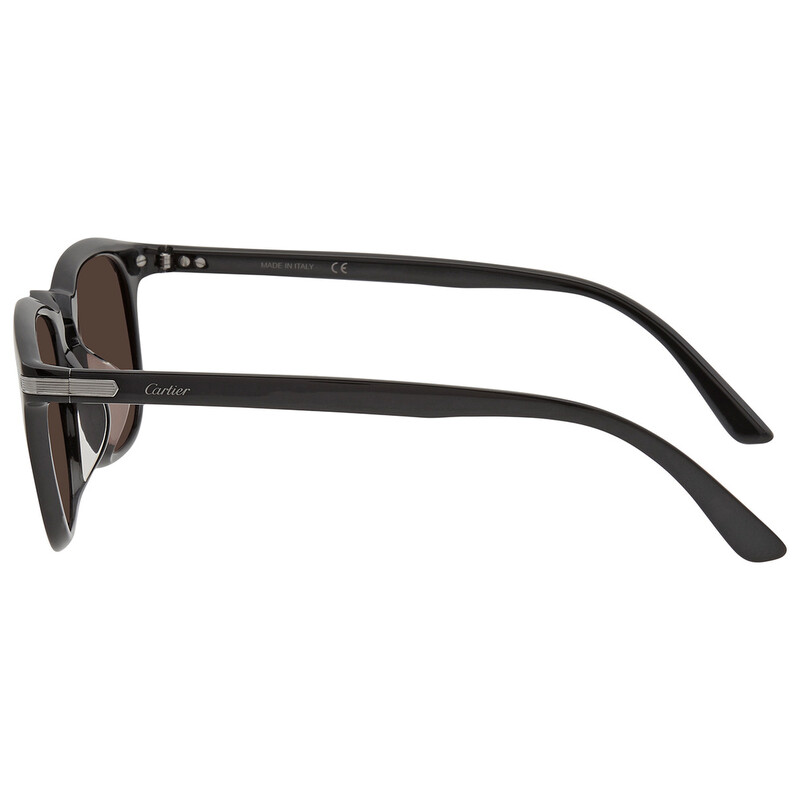 Cartier◎カルティエ 男女兼用 サングラス ロゴ CT0011SA Cartier Brown Rectangular Unisex Sunglasses CT0011SA 004 52