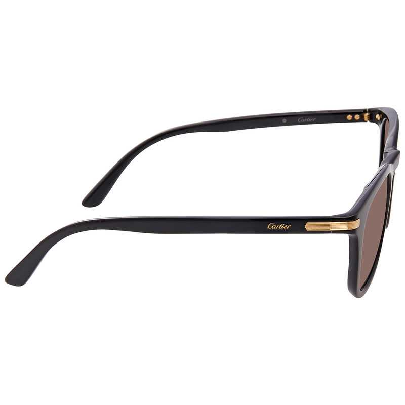Cartier Brown Square Unisex Sunglasses CT0011SA 001 52