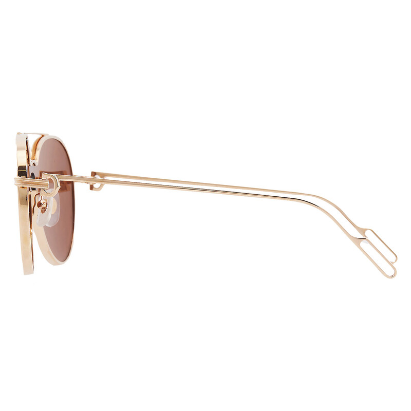 Cartier C de Cartier Brown Pilot Unisex Sunglasses CT0273S  display picture 1
