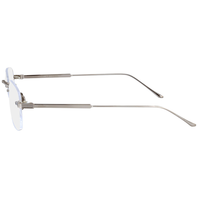 Cartier C de Cartier Demo Rectangular Men's Titanium Eyeglasses
