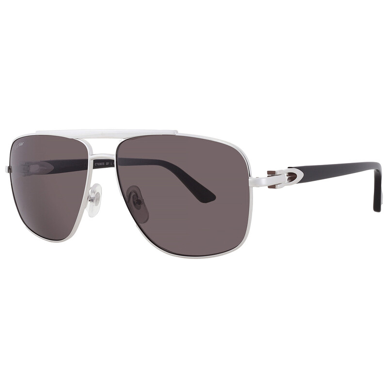 K*u様 【美品】Cartier カルティエ グレー サングラス3059776 Cartier C Decor Grey Mask Men's Sunglasses CT0365S 001 58