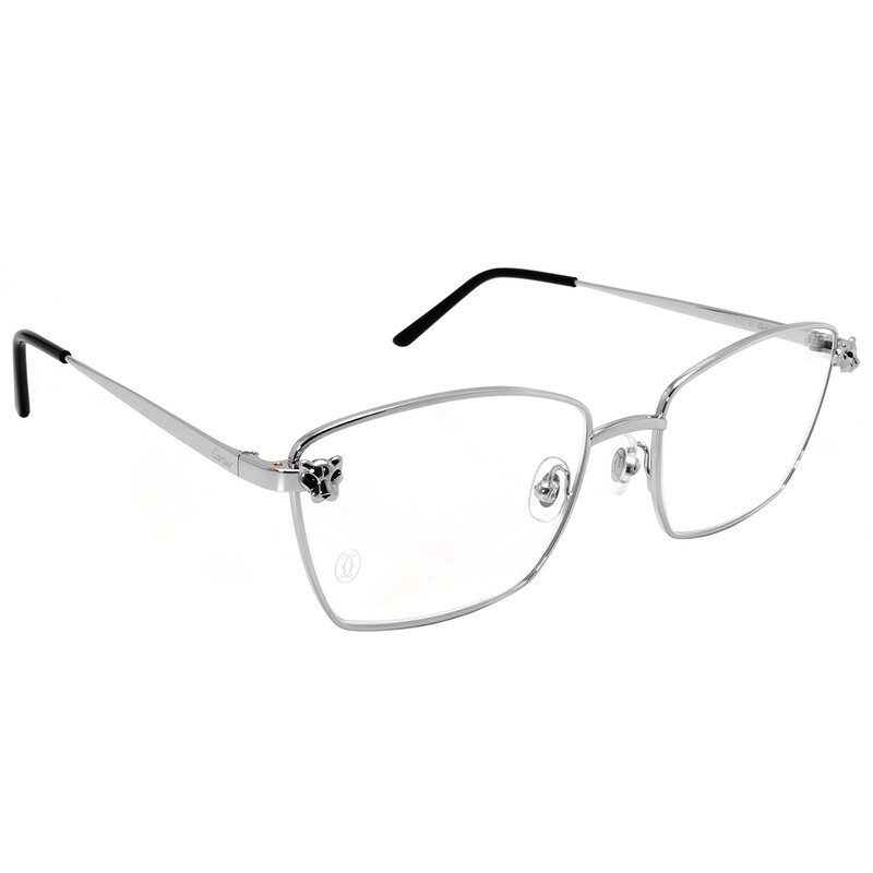 Cartier Clear Demo Rectangular Men's Eyeglasses CT0209O 002 55
