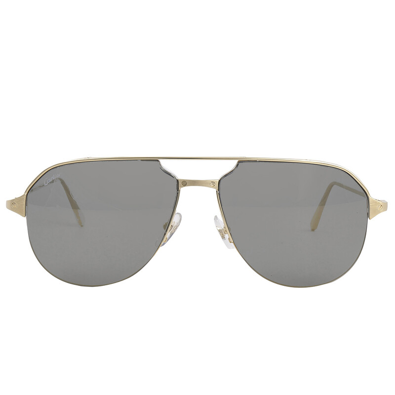 Cartier Santos de Cartier Gold Flash Pilot Men's Sunglasses