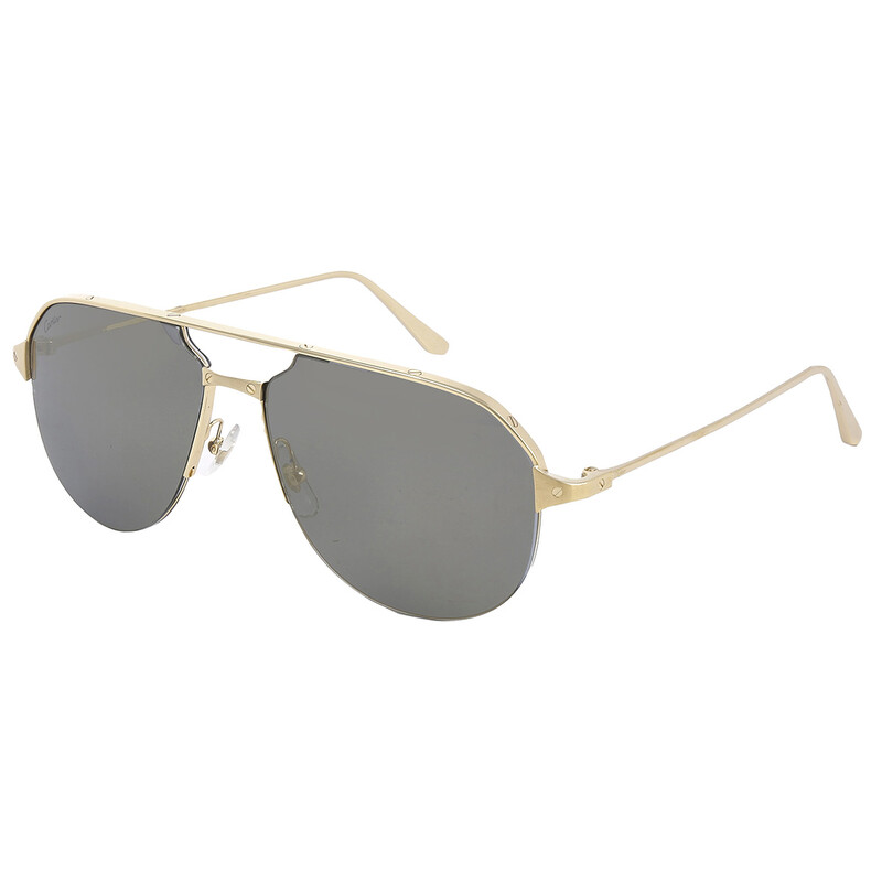 Cartier Santos de Cartier Gold Flash Pilot Men's Sunglasses