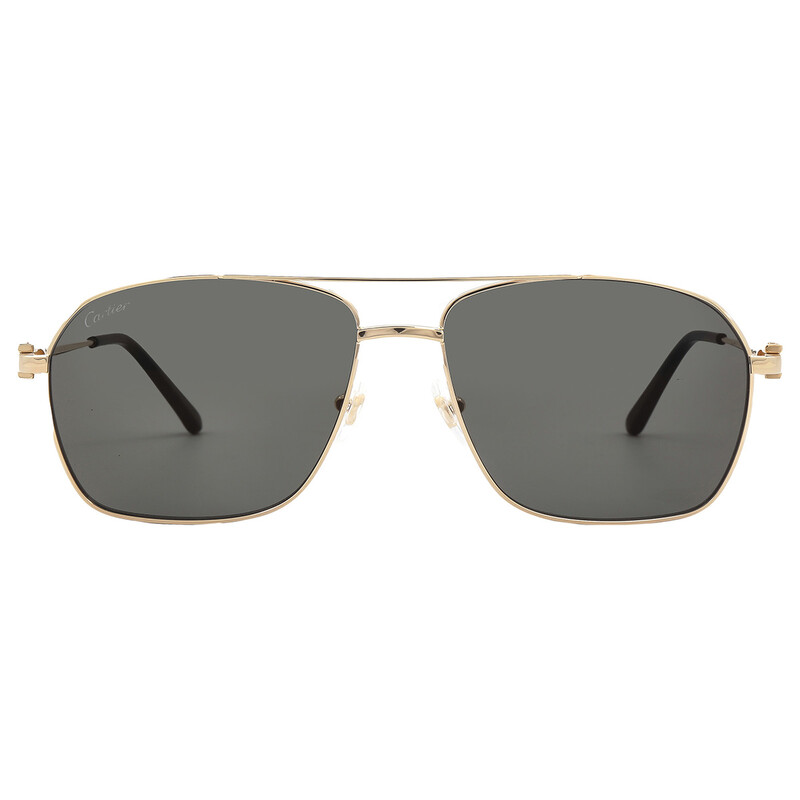 Cartier Grey Navigator Men's Sunglasses CT0306S 003 59