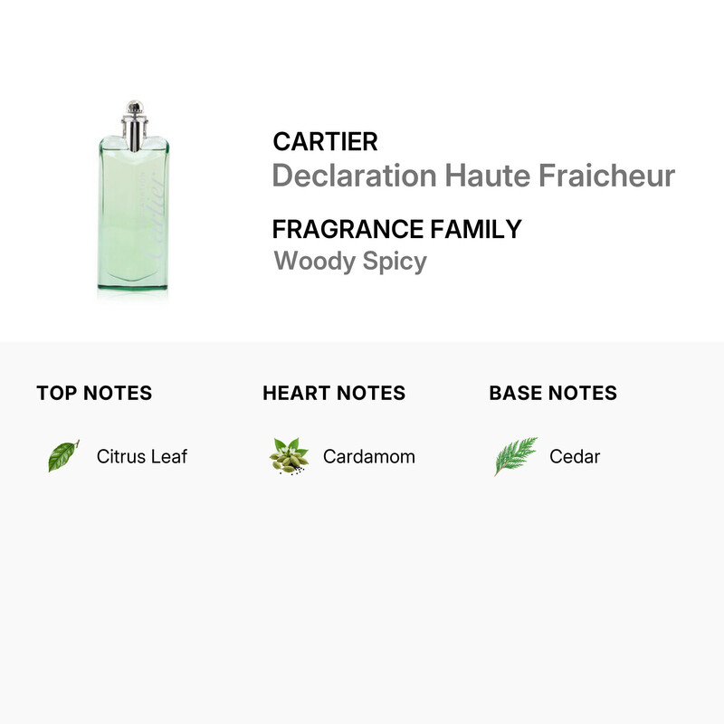 Cartier Men's Declaration Haute Fraicheur EDT Spray 3.3 oz
