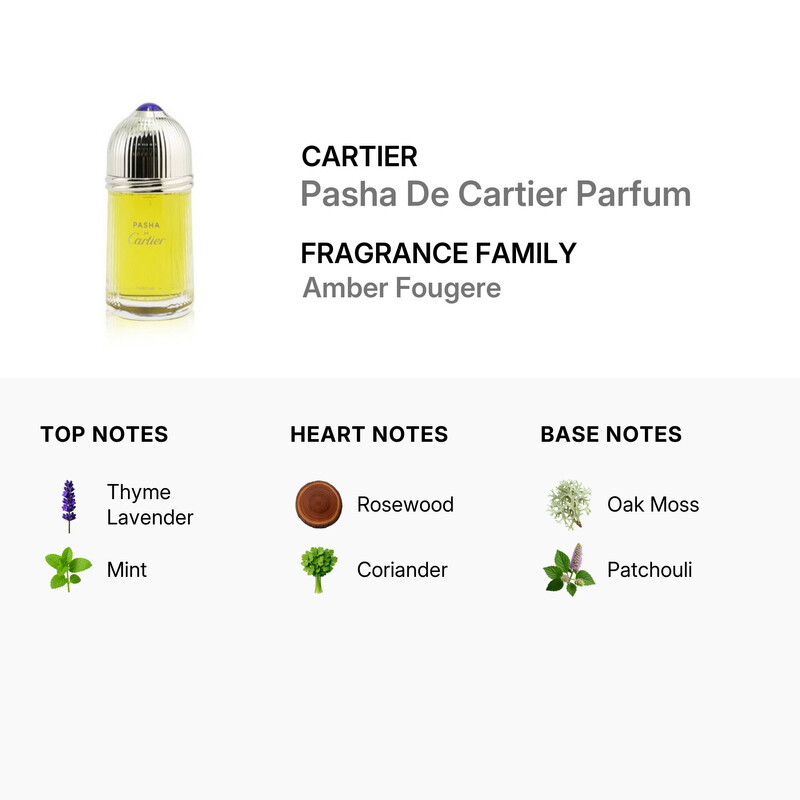 Cartier Men's Pasha Parfum Spray 1.7 oz Fragrances 3432240504203