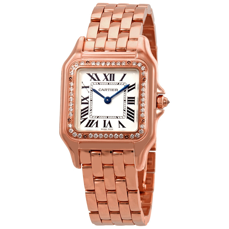 Cartier Panthere de Silver Dial 18kt Rose Gold Ladies Watch
