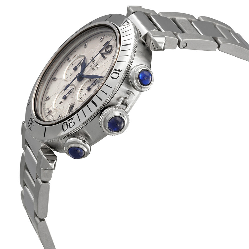 Cartier Pasha De Cartier Chronograph Automatic Silver Dial Men's