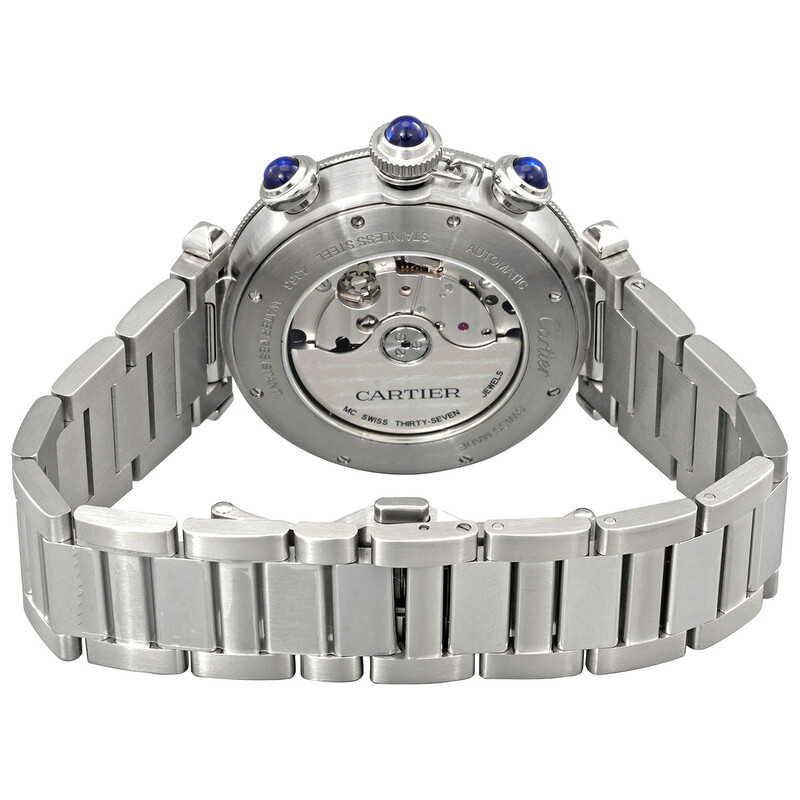 Cartier Pasha De Cartier Chronograph Automatic Silver Dial Men's