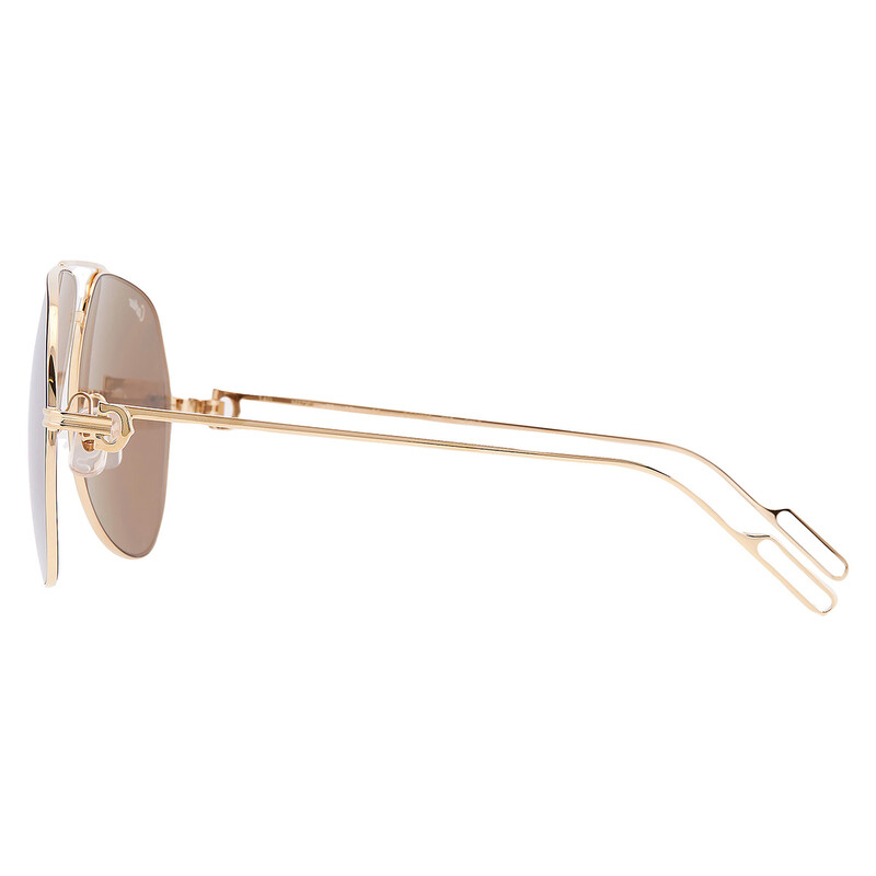 Cartier Premiere de Cartier Gold Mirror Pilot Unisex Sunglasses