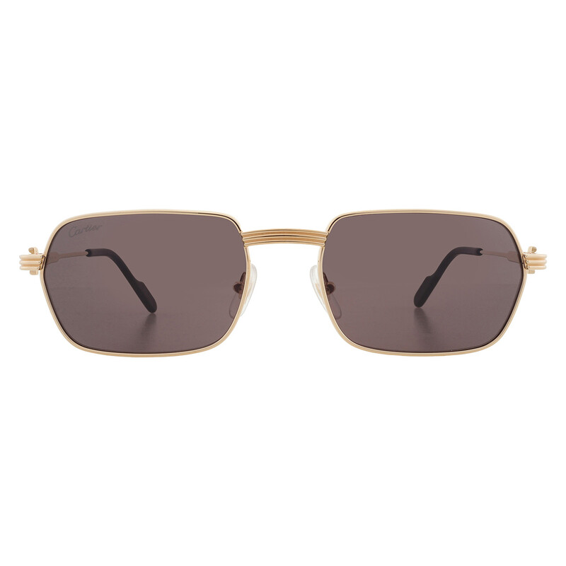 Cartier Premiere de Cartier Grey Geometric Men's Sunglasses