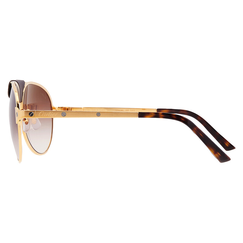 Cartier Santos de Cartier Brown Gradient Pilot Men's Sunglasses