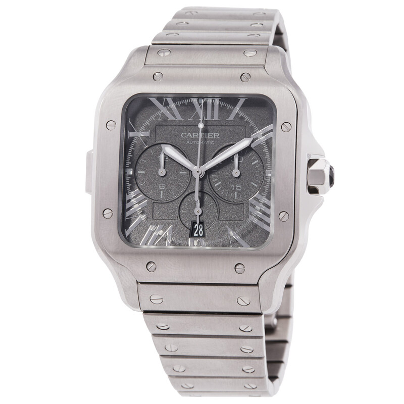 Cartier Santos De Cartier Chronograph Automatic Grey Dial Watch