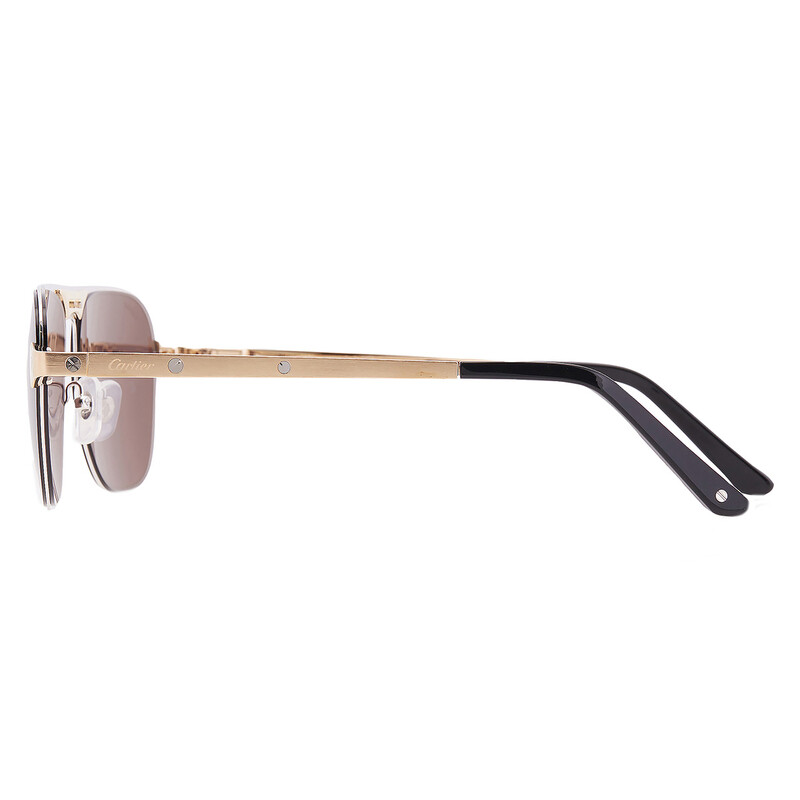Cartier CT0532S-001 Sunglasses Silver Gold Grey Metal Cartier CT0532S 001 Sunglasses - US main image 4
