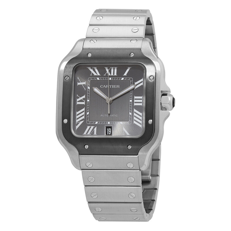CARTIER Santos Large Model Automatic Grey Dial Men's Watch