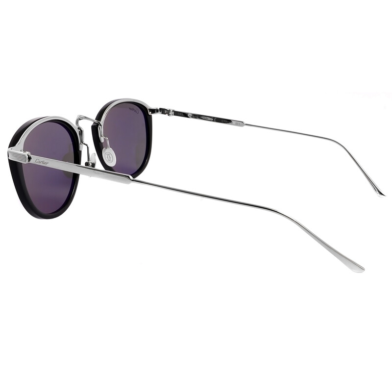 Cartier Silver Pantos Unisex Sunglasses CT0014S 001 49