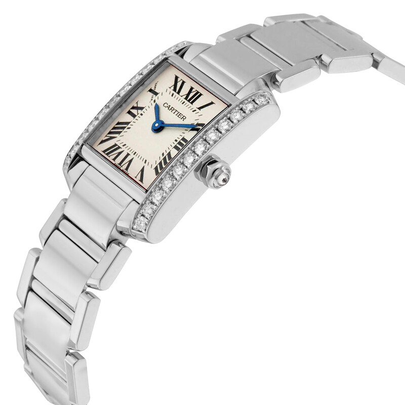 カルティエ Cartier タンクフランセーズSM WE1002S3 レディース 腕時計 ダイヤベゼル K18WG クォーツ Tank Francaise SM VLP 90189443 Cartier（カルティエ） WE1002S3 タンクフランセーズSM 純正