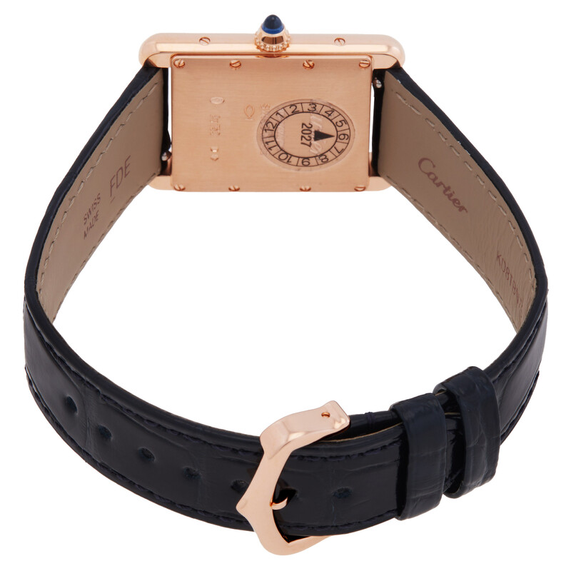 Cartier Tank Louis Cartier Hand Wind Gold Dial Men's Watch